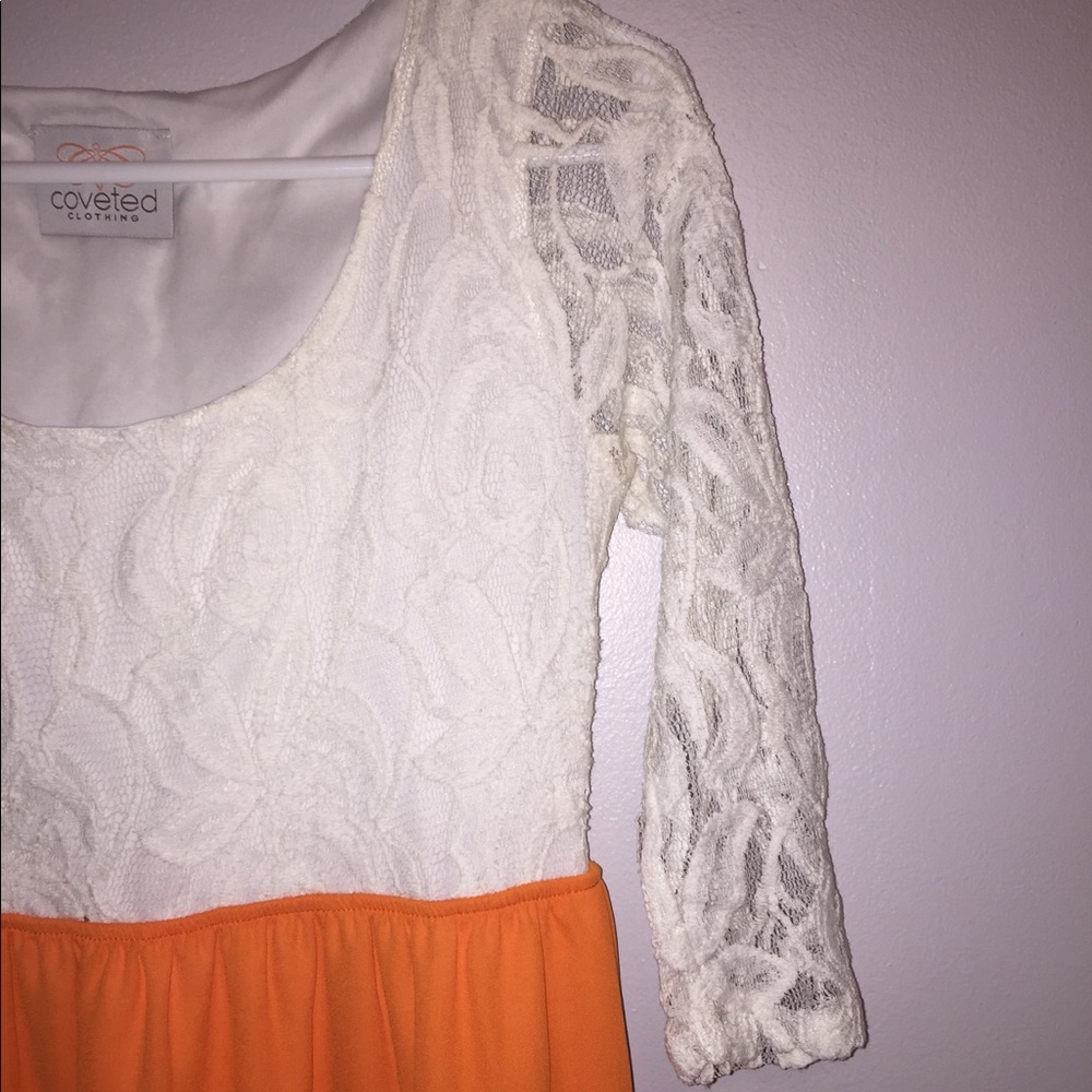 Orange and White Boutique Dress